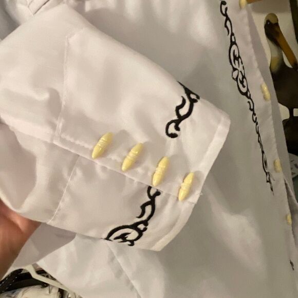 Monsher Men’s Western/Cowboy Embroidered L/S Button Up Shirt - Picture 7 of 10